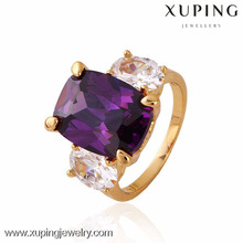 Dedo de la moda 11243 xuping 18k anillos de desmalezado de oro con piedra